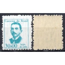 RE0520NY-SELO VULTOS CÉLEBRES, EUCLIDES DA CUNHA - 1966 - N - MARMORIZADO