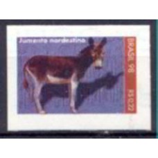 RE0761M-SELO RAÇAS BRASILEIRAS, JUMENTO NORDESTINO - 1998 - MINT