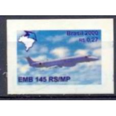RE0801M-SELO BRASIL EXPORTA AVIÕES, EMB - 145 RS/MP - 2000 - MINT