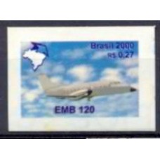 RE0802M-SELO BRASIL EXPORTA AVIÕES, EMB-120 - 2000 - MINT