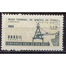 SB0546N-SELO INAUGURAÇÃO DO NOVO TERMINAL DE MINÉRIO DE TUBARÃO/ES - 1966 - N