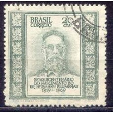 SB0661U-SELO SESQUICENTENÁRIO DO NASCIMENTO DO DR HERMANN BLUMENAU - 1969 - U