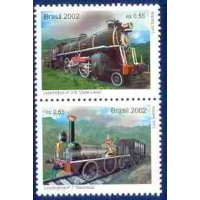SB2488MSC-SE-TENANT TRENS ANTIGOS, 3ª POSIÇÃO - 2002 - MINT SB2488MSC-SE-TENANT TRENS ANTIGOS, 3ª POSIÇÃO - 2002 - MINT