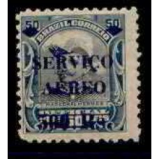 SBA007N-SELO AÉREO HERMES DA FONSECA COM SOBRECARGA, 500/50 RÉIS - 1927 - N