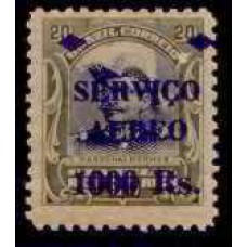 SBA008N-SELO AÉREO HERMES DA FONSECA COM SOBRECARGA, 1$/20 RÉIS - 1927 - N