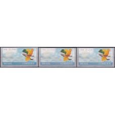 SE0059MS-SÉRIE SELO ETIQUETA ARARAJUBA FACIAIS 0,90/1,20/2,10 - 2007 - MINT