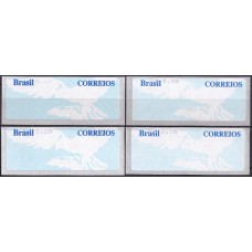 SE0062MS-SÉRIE SELO ETIQUETA POMBA BRANCA FUNDO AZUL FACIAIS 0,60/0,90/1,20/2,10 - 2007 - MINT
