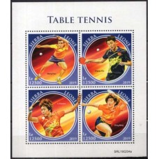 SER8683MF-MINIFOLHA TÊNIS DE MESA - SERRA LEOA - 2019 - MINT