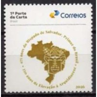 SI0129M-SELO INSTITUCIONAL 475 ANOS DA DIOCESE DE SÃO SALVADOR DA BAHIA - 2026 - MINT SI0129M-SELO INSTITUCIONAL 475 ANOS DA DIOCESE DE SÃO SALVADOR DA BAHIA - 2026 - MINT