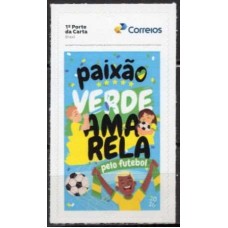 SI0133M-SELO INSTITUCIONAL PAIXÃO VERDE-AMARELA, TORCEDOR COM CACHECOL - 2026 - MINT