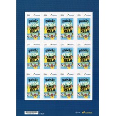 SI0133MF-FOLHA 12 SELOS INSTITUCIONAIS PAIXÃO VERDE-AMARELA, TORCEDOR COM CACHECOL - 2026 - MINT