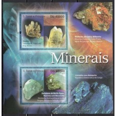 STP3864MF-MINIFOLHA MINERAIS - SÃO TOMÉ E PRÍNCIPE - 2011 - MINT