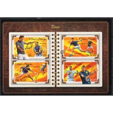 STP6105MF-MINIFOLHA TÊNIS - SÃO TOMÉ E PRÍNCIPE - 2018 - MINT