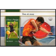 STPB1098M-BLOCO TÊNIS DE MESA - LIU SHIWEN - SÃO TOMÉ E PRÍNCIPE - 2018 - MINT