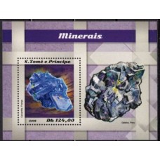 STPB1197M-BLOCO MINERAIS - CALCANTITA - SÃO TOMÉ E PRÍNCIPE - 2018 - MINT