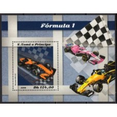 STPB1210M-BLOCO FÓRMULA 1 - SÃO TOMÉ E PRÍNCIPE - 2018 - MINT