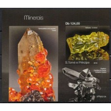 STPB1241M-BLOCO MINERAIS - HELIODORO - SÃO TOMÉ E PRÍNCIPE - 2019 - MINT