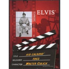 SVGB0666M-BLOCO ELVIS PRESLEY EM 'KID GALAHAD' - SÃO VICENTE E GRANADINAS - 2011 - MINT