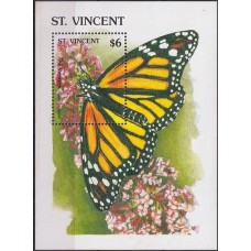 SVIB0061MG-BLOCO BORBOLETAS - SÃO VICENTE - 1989 - MINT