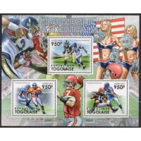 TOG2845MF-MINIFOLHA FUTEBOL AMERICANO - TOGO - 2012 - MINT
