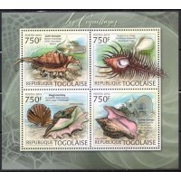 TOG2856MF-MINIFOLHA CONCHAS - TOGO - 2012 - MINT