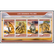 TOG5590MF-MINIFOLHA GRANDES FELINOS - TOGO - 2017 - MINT