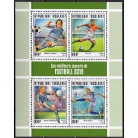 TOG6716MF-MINIFOLHA OS MELHORES JOGADORES DE FUTEBOL DE 2018 - TOGO - 2019 - MINT TOG6716MF-MINIFOLHA OS MELHORES JOGADORES DE FUTEBOL DE 2018 - TOGO - 2019 - MINT