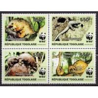 TOG9245MQ-QUADRA 60º ANIVERSÁRIO DO WWF - TOGO - 2021 - MINT TOG9245MQ-QUADRA 60º ANIVERSÁRIO DO WWF - TOGO - 2021 - MINT
