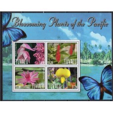 TUV1636MF-MINIFOLHA PLANTAS EM FLOR DO PACÍFICO - TUVALU - 2013 - MINT