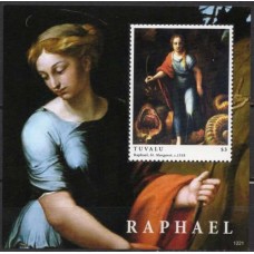 TUVB0186M-BLOCO PINTURA DE RAPHAEL - TUVALU - 2012 - MINT
