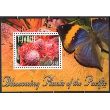 TUVB0191M-BLOCO PLANTAS EM FLOR DO PACÍFICO - TUVALU - 2013 - MINT