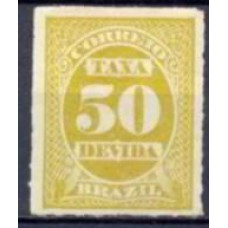 TX0012N-SELO TAXA CIFRA ABN CORES DIVERSAS, 50 RÉIS - 1890 - N