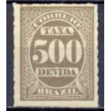 TX0015N-SELO TAXA CIFRA ABN CORES DIVERSAS, 500 RÉIS - 1890 - N