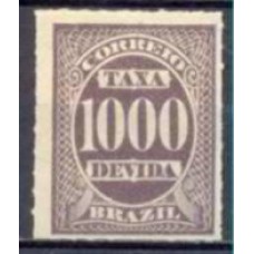 TX0017N-SELO TAXA CIFRA ABN CORES DIVERSAS, 1.000 RÉIS - 1890 - N