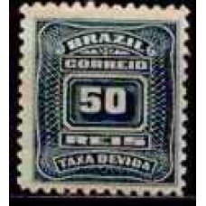 TX0029N-SELO TAXA CIFRA ABN NOVO DESENHO, 50 RÉIS  - 1906 - N