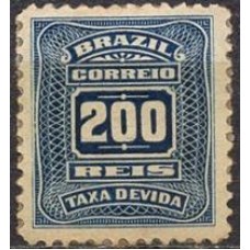 TX0031N-SELO TAXA CIFRA ABN NOVO DESENHO, 200 RÉIS  - 1906 - N