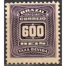 TX0035N-SELO TAXA CIFRA ABN NOVO DESENHO, 600 RÉIS  - 1906 - N
