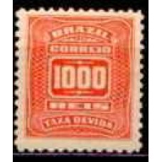 TX0037N-SELO TAXA CIFRA ABN NOVO DESENHO, 1.000 RÉIS  - 1906 - N
