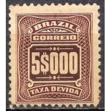 TX0039M-SELO TAXA CIFRA ABN NOVO DESENHO, 5.000 RÉIS  - 1906 - MINT