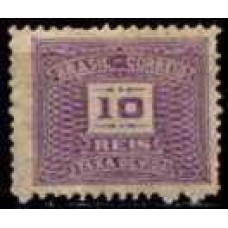 TX0041N-SELO TAXA PAPEL PELÍCULA SEM FILIGRANA, 10 RÉIS - 1919/24 - N