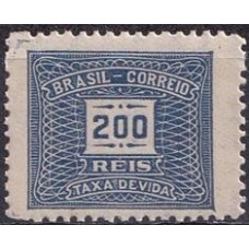 TX0062N-SELO TAXA CIFRA HORIZONTAL FILIGRANA 'H', 200 RÉIS - 1929 - N