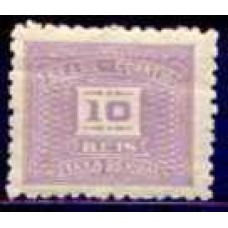 TX0065N-SELO TAXA CIFRA HORIZONTAL FILIGRANA 'K' DENTEAÇÃO 11X11,5, 10 RÉIS - 1931 - N