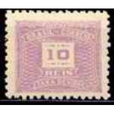 TX0076N-SELO TAXA CIFRA HORIZONTAL FILIGRANA 'O', 10 RÉIS - 1940 - N