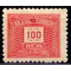 TX0078N-SELO TAXA CIFRA HORIZONTAL FILIGRANA 'O', 100 RÉIS - 1940 - N