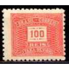 TX0083N-SELO TAXA CIFRA HORIZONTAL FILIGRANA 'P', 100 RÉIS - 1942 - N