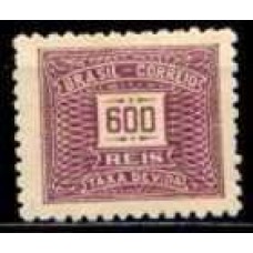 TX0086N-SELO TAXA CIFRA HORIZONTAL FILIGRANA 'P', 600 RÉIS - 1942 - N