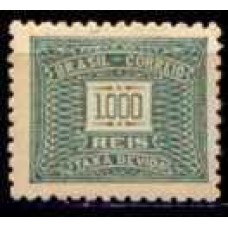 TX0087N-SELO TAXA CIFRA HORIZONTAL FILIGRANA 'P', 1.000 RÉIS - 1942 - N