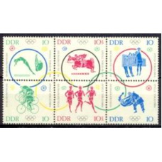 ALO0742NS-SEXTILHA OLIMPÍADAS DE TÓQUIO - ALEMANHA ORIENTAL - 1964 - N