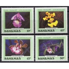 BAH0651M-SÉRIE NATAL - ORQUÍDEAS - BAHAMAS 1987 - MINT