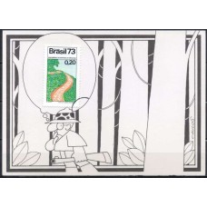 BP0158.01-BILHETE POSTAL HUMORÍSTICO, ESTRADA DA GRACIOSA - 1974 - CPD ARARAQUARA
